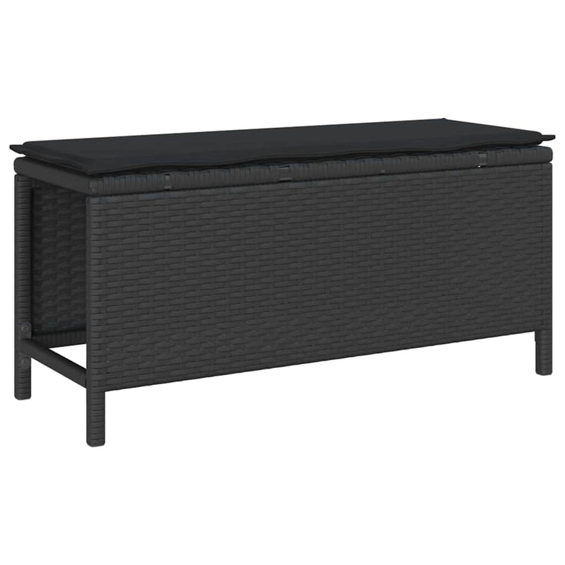 vidaXL Garden Dining Set 3 pcs Black Poly rattan
