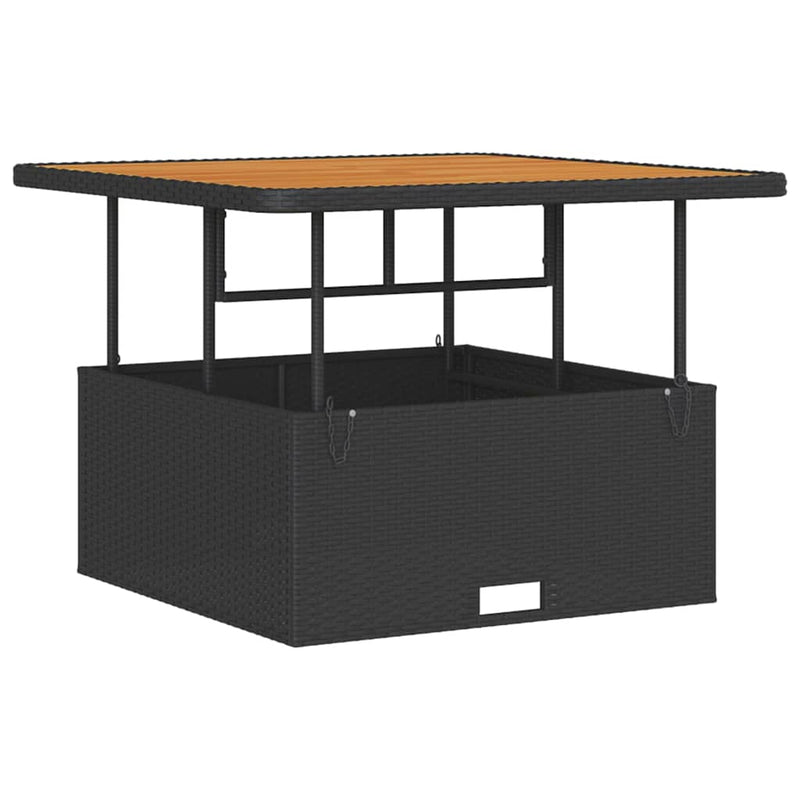 vidaXL Garden Dining Set 3 pcs Black Poly rattan
