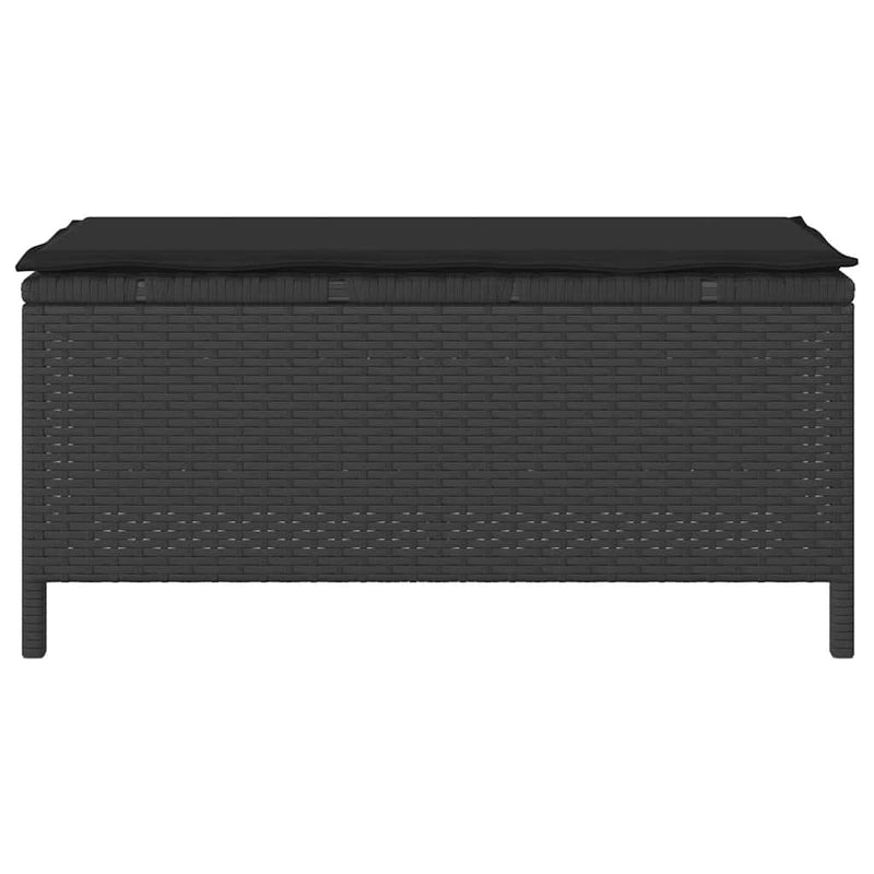 vidaXL Garden Dining Set 3 pcs Black Poly rattan