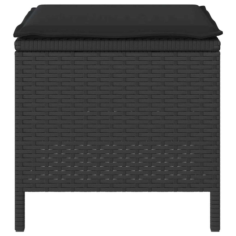 vidaXL Garden Dining Set Black Poly Rattan