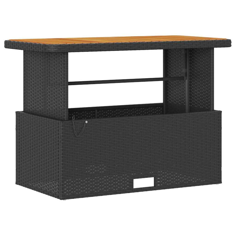 vidaXL Garden Dining Set Black Poly Rattan