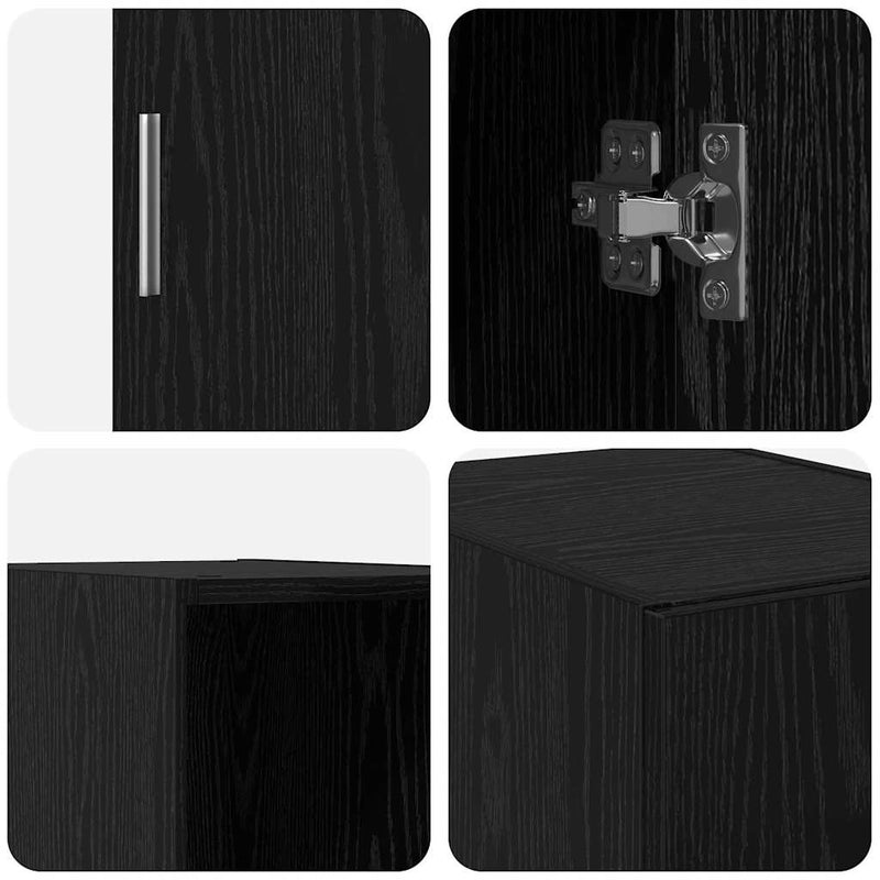 Wall-Mounted Cabinet Wall-mounted Black Oak 30 x 42.5 x 39.5 cm