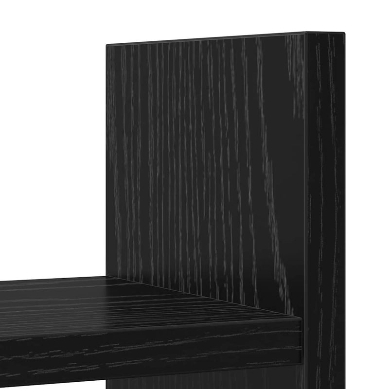vidaXL Desk Organiser Black Oak 34,5 x 15,5 x 35,5 cm Engineered Wood