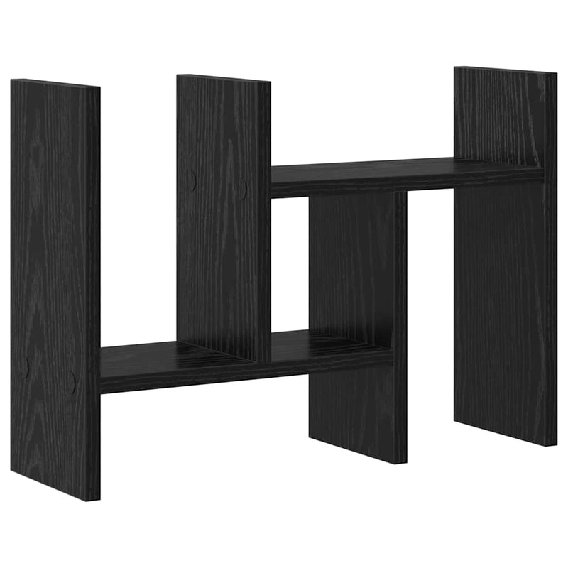 vidaXL Desk Organiser Black Oak 34,5 x 15,5 x 35,5 cm Engineered Wood