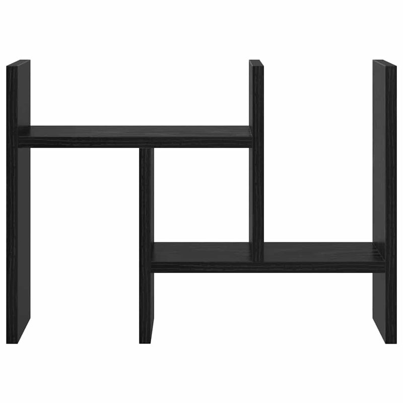 vidaXL Desk Organiser Black Oak 34,5 x 15,5 x 35,5 cm Engineered Wood