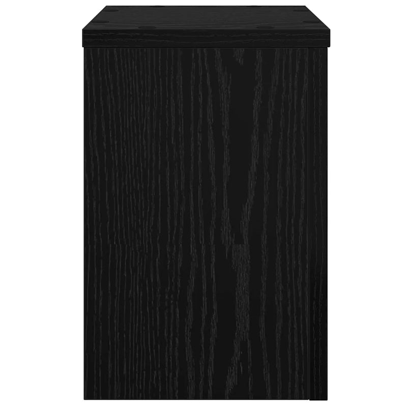 Plant Stand 2 pcs Black Oak 20 x 20 x 30 cm Engineered Wood