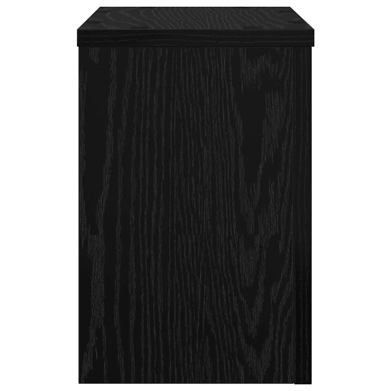 Plant Stand 2 pcs Black Oak 20 x 20 x 30 cm Engineered Wood