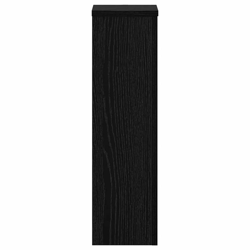 Plant Stand 2 pcs Black Oak 17 x 17 x 60 cm Engineered Wood