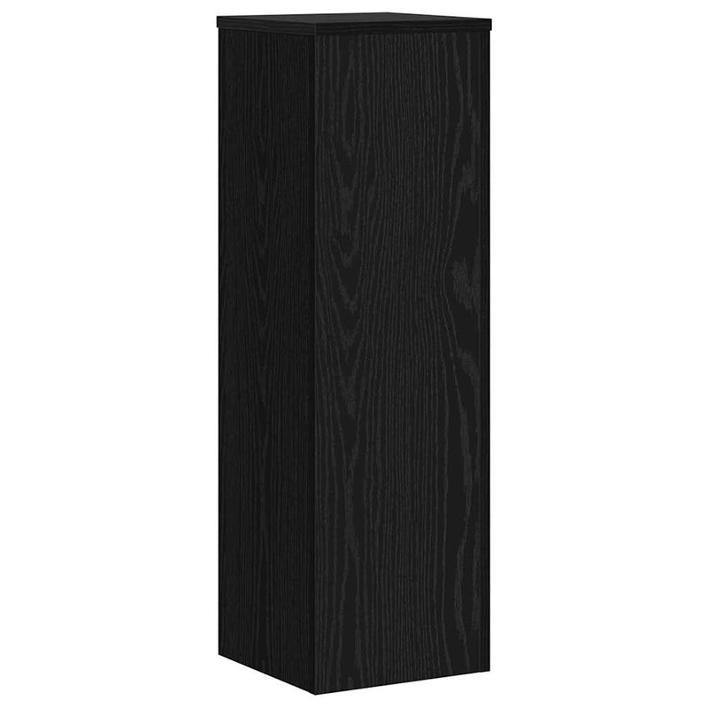 vidaXL Plant Stand 2 pcs Black Oak 25 x 25 x 80 cm Engineered Wood