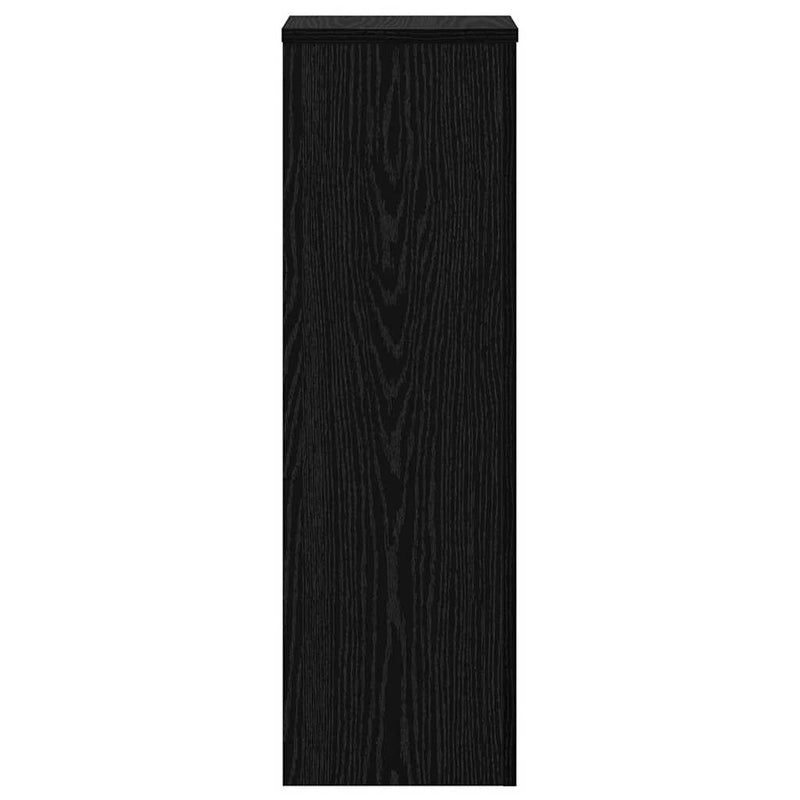 vidaXL Plant Stand 2 pcs Black Oak 25 x 25 x 80 cm Engineered Wood