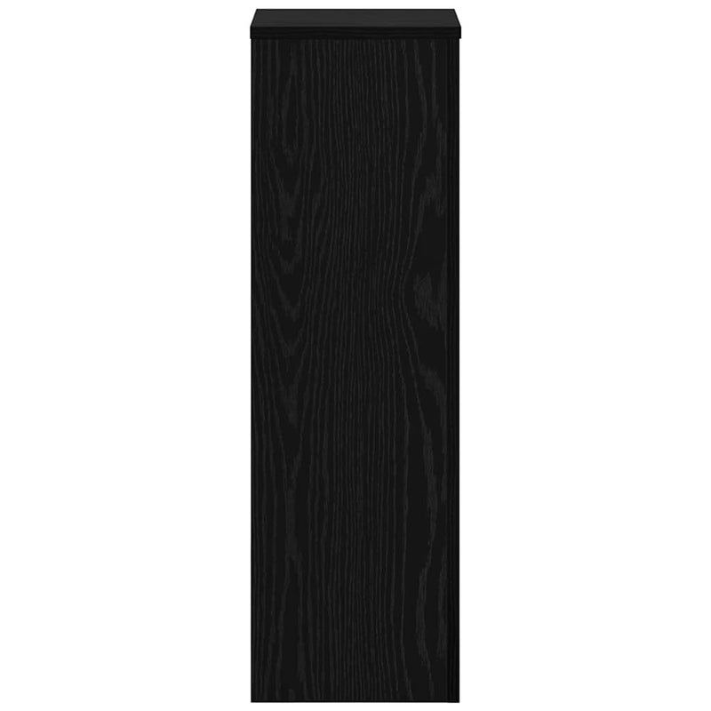 vidaXL Plant Stand 2 pcs Black Oak 25 x 25 x 80 cm Engineered Wood