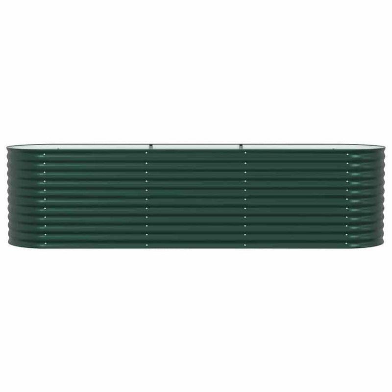 vidaXL Garden Raised Bed Green 320 x 80 x 81 cm Steel