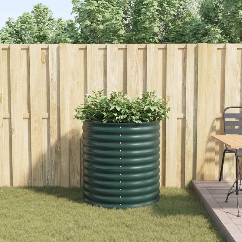 vidaXL Garden Raised Bed Green 80 x 80 x 81 cm Steel