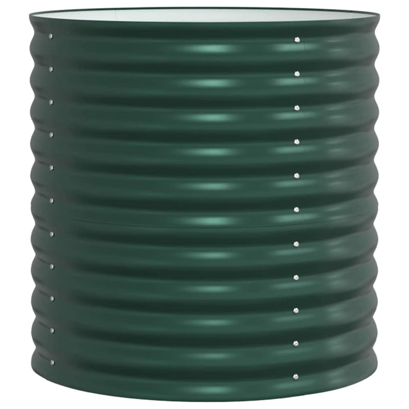 vidaXL Garden Raised Bed Green 80 x 80 x 81 cm Steel