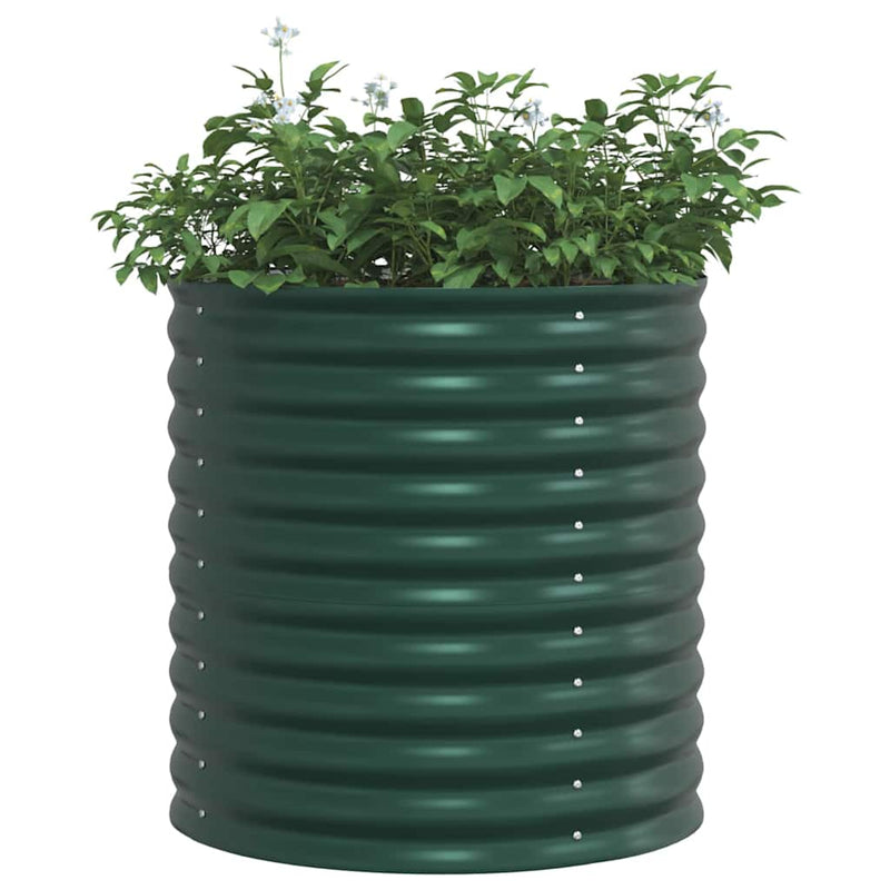vidaXL Garden Raised Bed Green 80 x 80 x 81 cm Steel