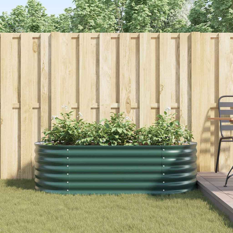 vidaXL Garden Raised Bed Green 160 x 80 x 44 cm Steel