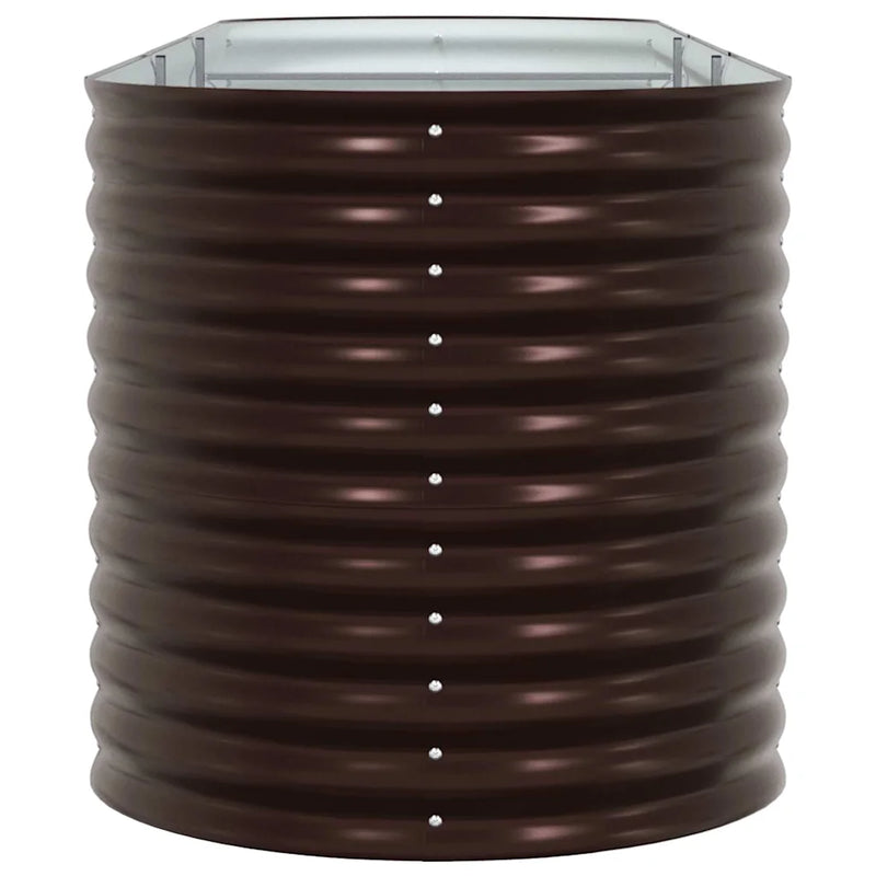 Raised Bed Brown 320 x 80 x 81 cm Steel