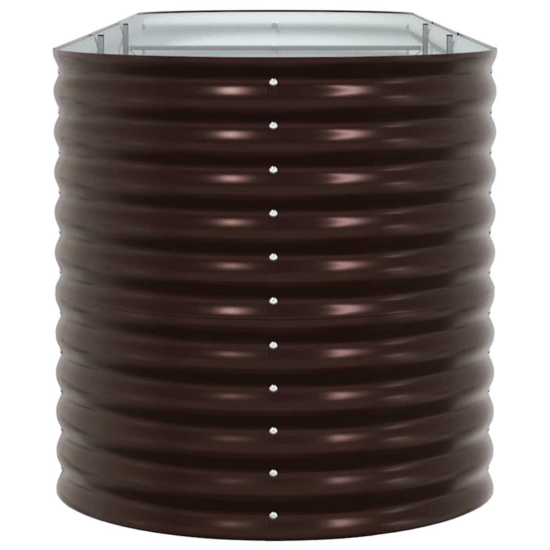 vidaXL Garden Raised Bed Brown 320 x 80 x 81 cm Steel
