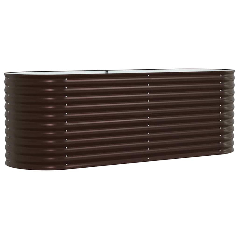 vidaXL Garden Raised Bed Brown 240 x 80 x 81 cm Steel