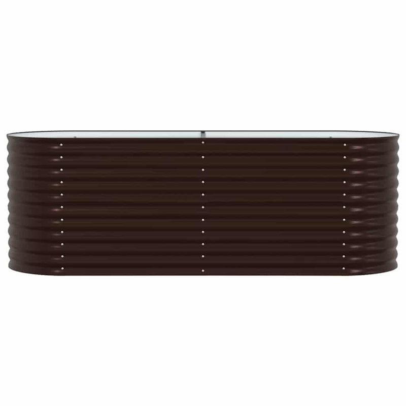 vidaXL Garden Raised Bed Brown 240 x 80 x 81 cm Steel