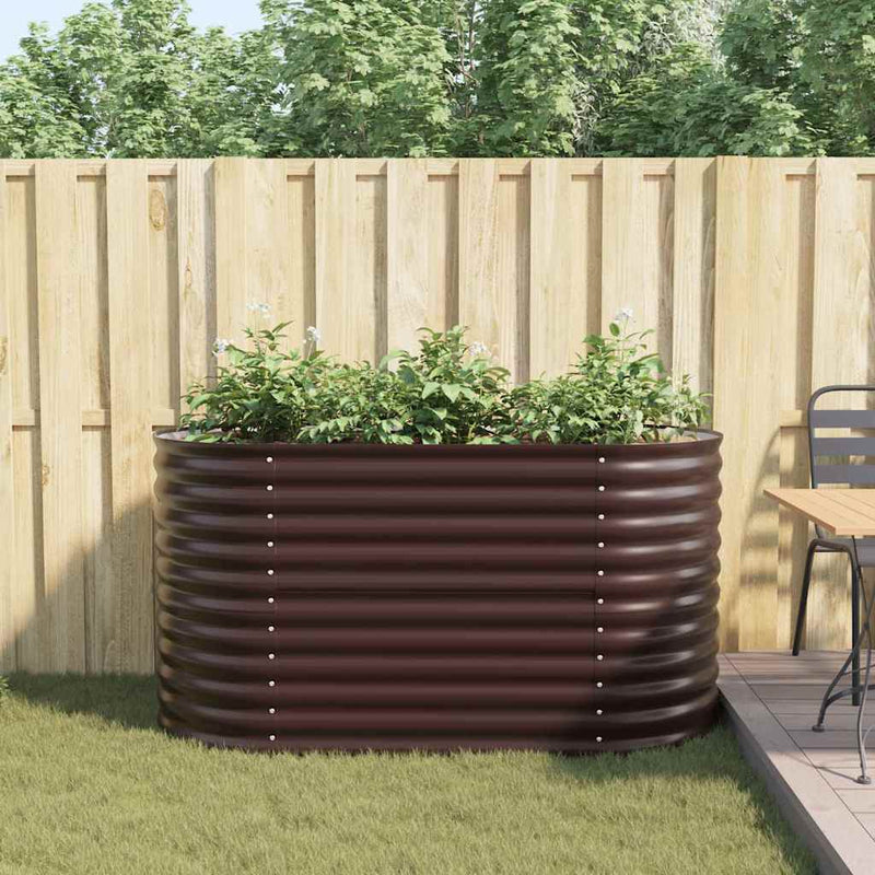 vidaXL Garden Raised Bed Brown 160 x 80 x 81 cm Steel