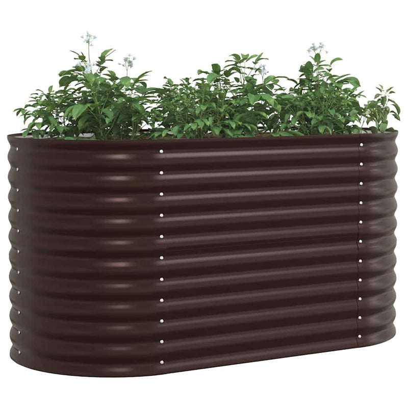 vidaXL Garden Raised Bed Brown 160 x 80 x 81 cm Steel