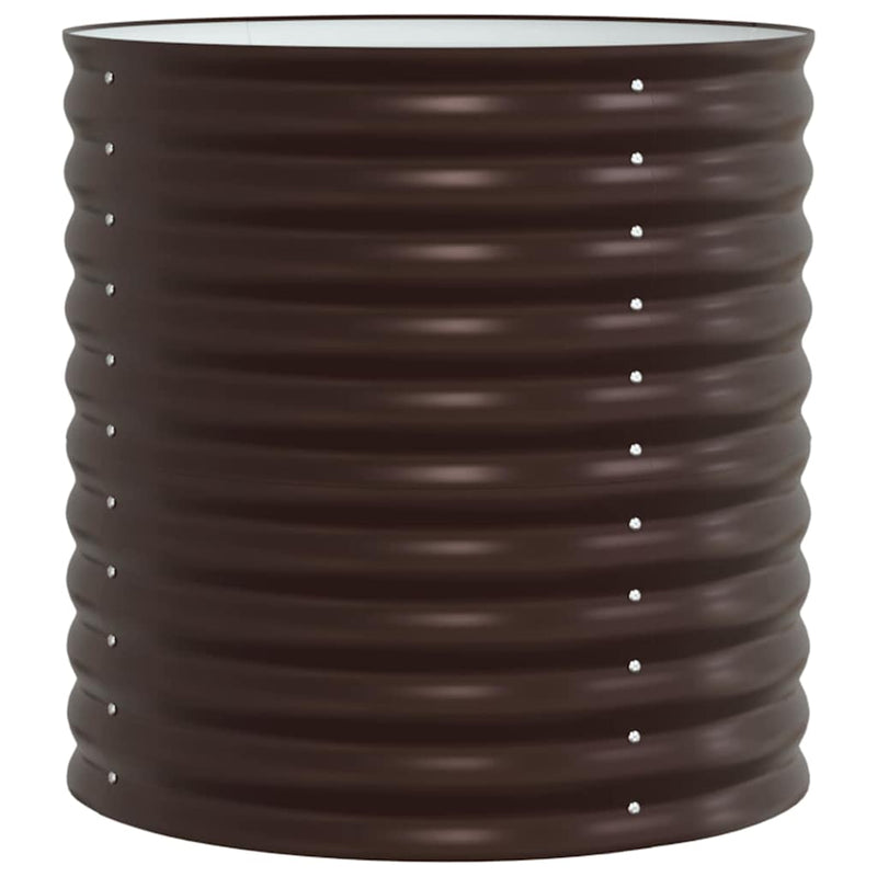 vidaXL Garden Raised Bed Brown 80 x 80 x 81 cm Steel