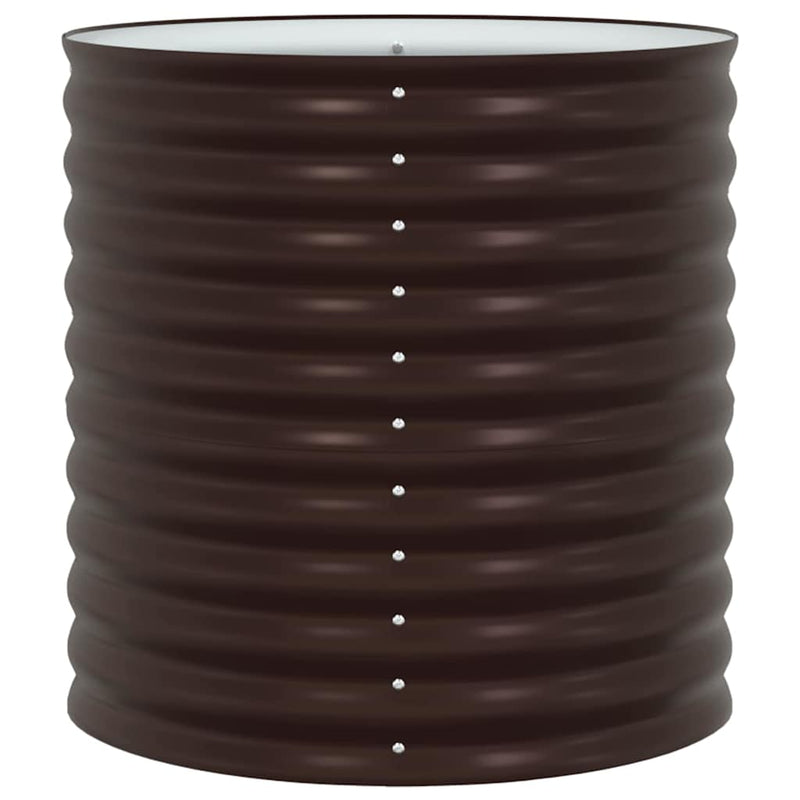 vidaXL Garden Raised Bed Brown 80 x 80 x 81 cm Steel