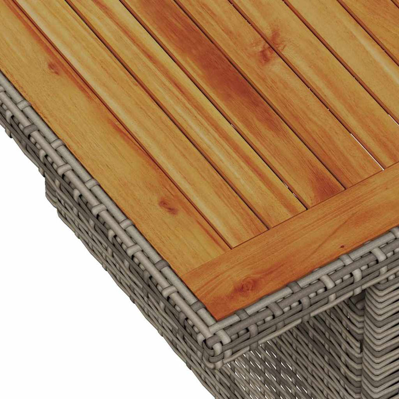 vidaXL Garden Dining Set with Cushion Grey and Brown 100 x 55 x 73 cm