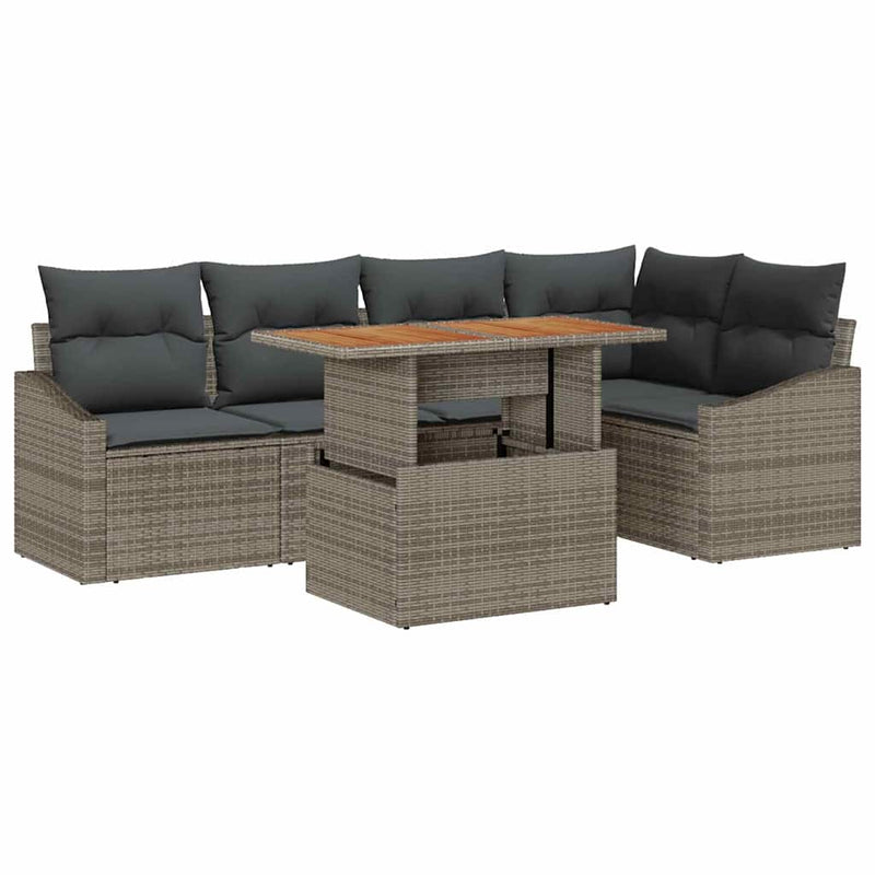 vidaXL Garden Dining Set with Cushion Grey and Brown 100 x 55 x 73 cm
