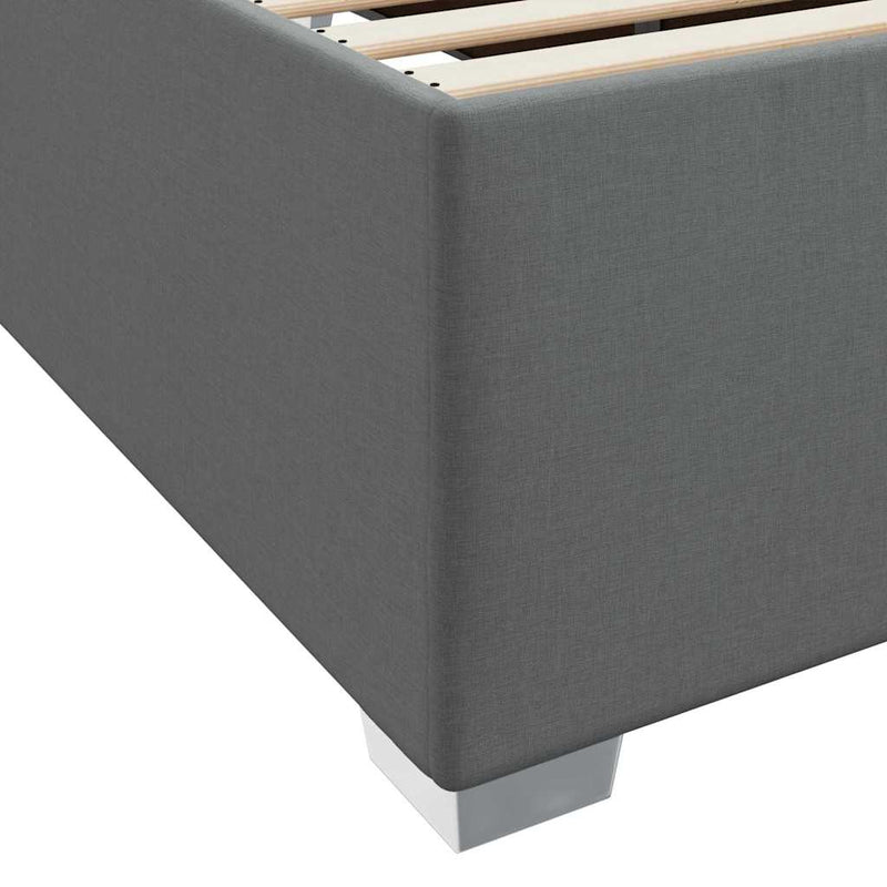 vidaXL Bed Frame Dark grey 90 x 190 cm Fabric