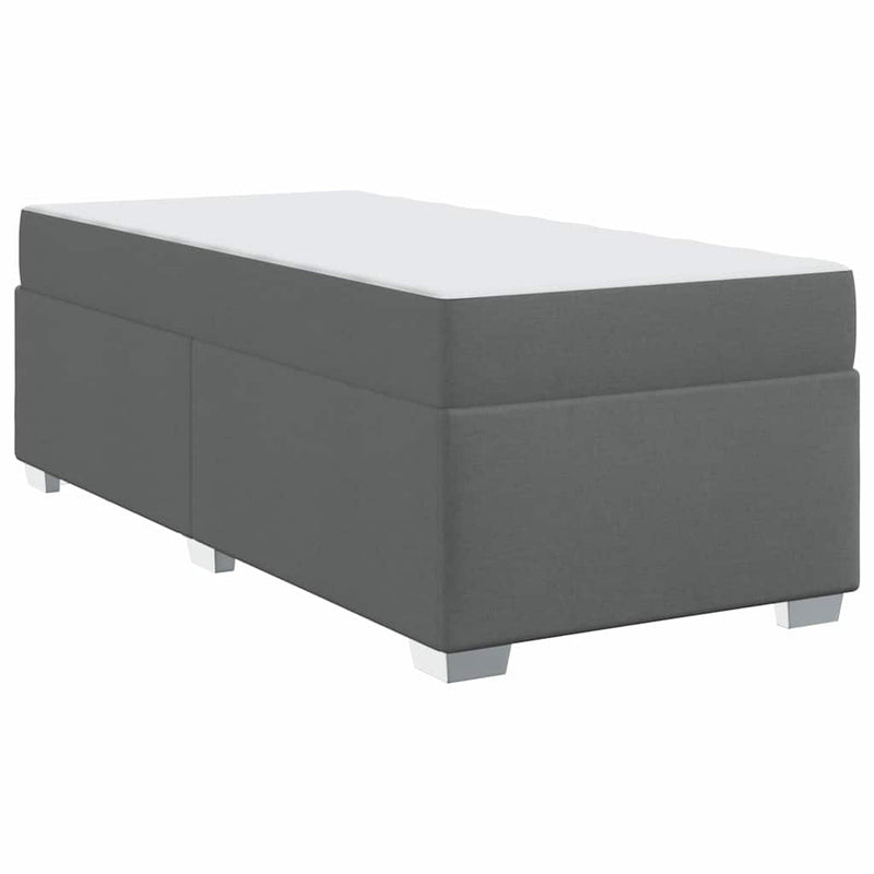 vidaXL Bed Frame Dark grey 90 x 190 cm Fabric