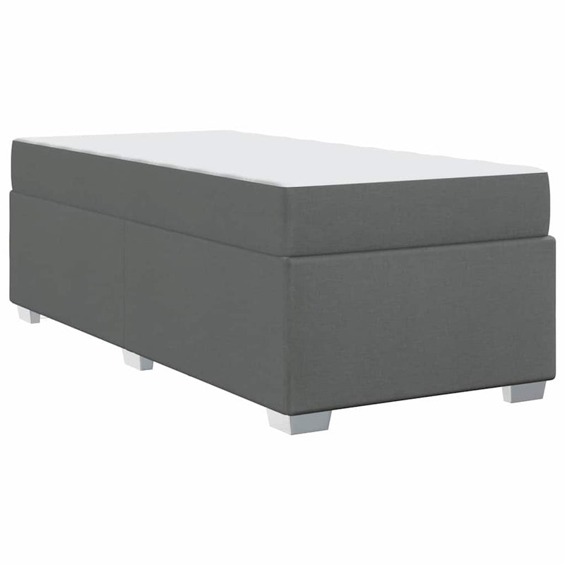 vidaXL Bed Frame Dark grey 90 x 190 cm Fabric