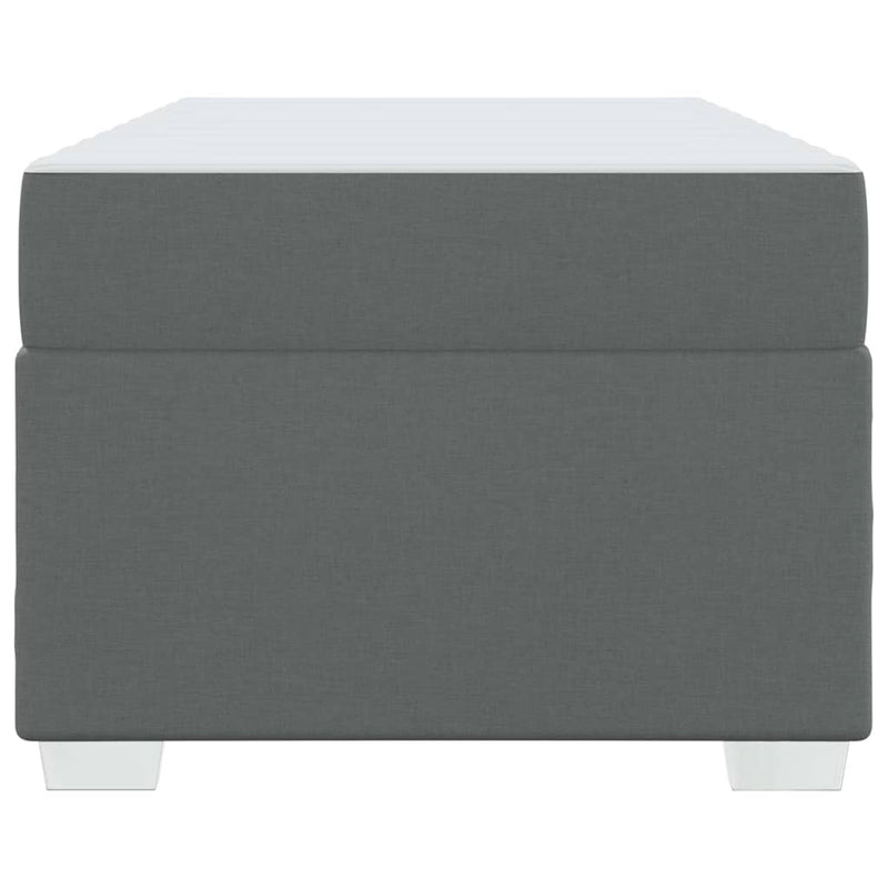 vidaXL Bed Frame Dark grey 90 x 190 cm Fabric