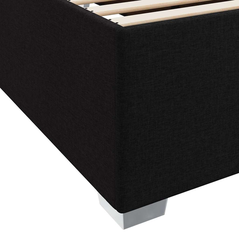 vidaXL Bed Frame with Mattress Black 90 x 190 cm Fabric