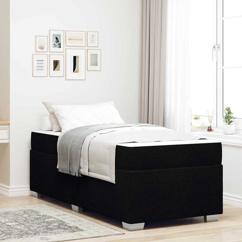vidaXL Bed Frame Black 90 x 190 cm Fabric