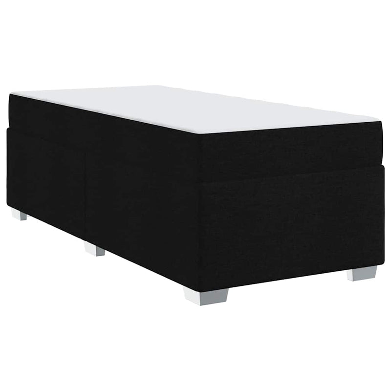 vidaXL Bed Frame with Mattress Black 90 x 190 cm Fabric