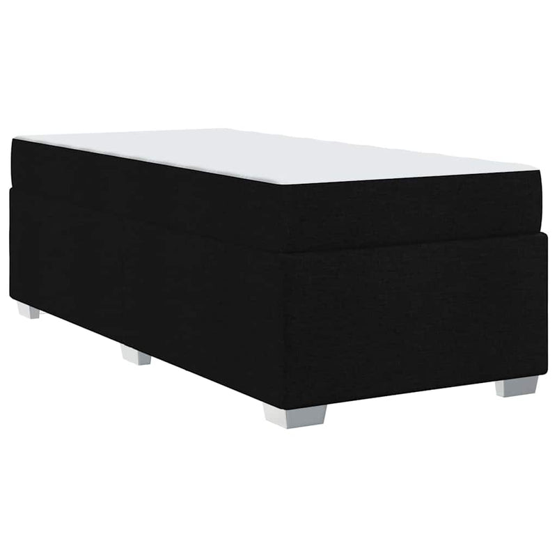 vidaXL Bed Frame with Mattress Black 90 x 190 cm Fabric