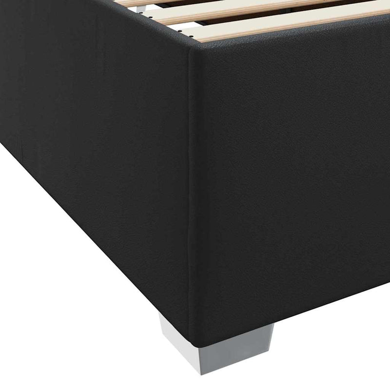 vidaXL Bed Frame with Mattress Black 90 x 190 cm Fabric