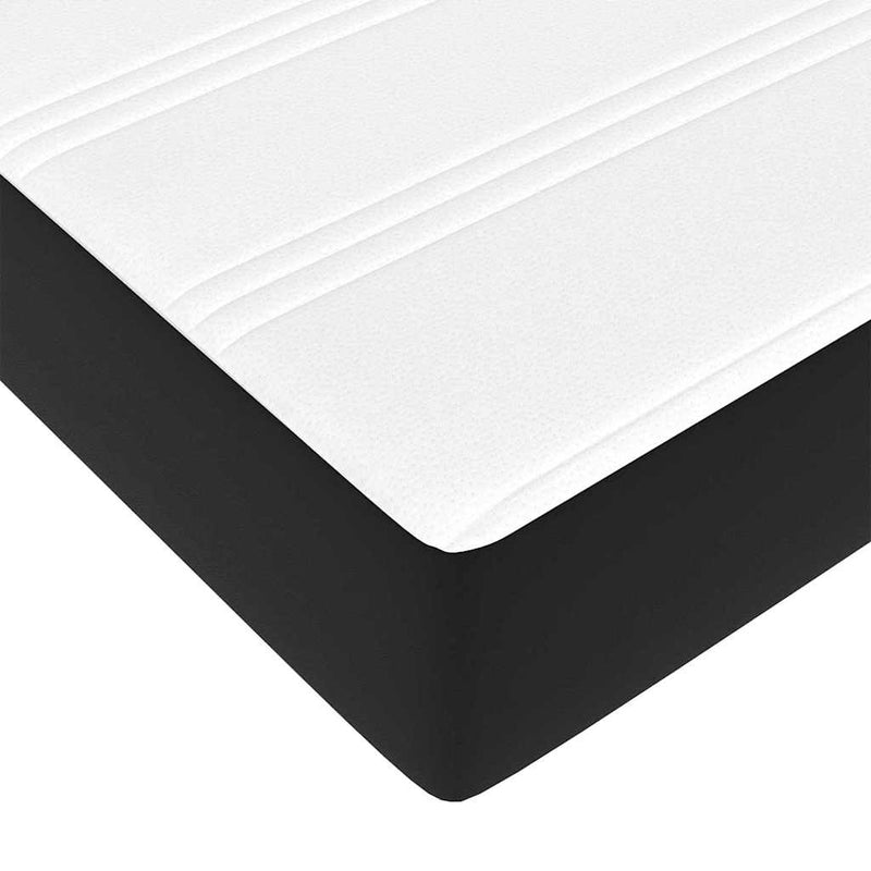 vidaXL Bed Frame with Mattress Black 90 x 190 cm Fabric