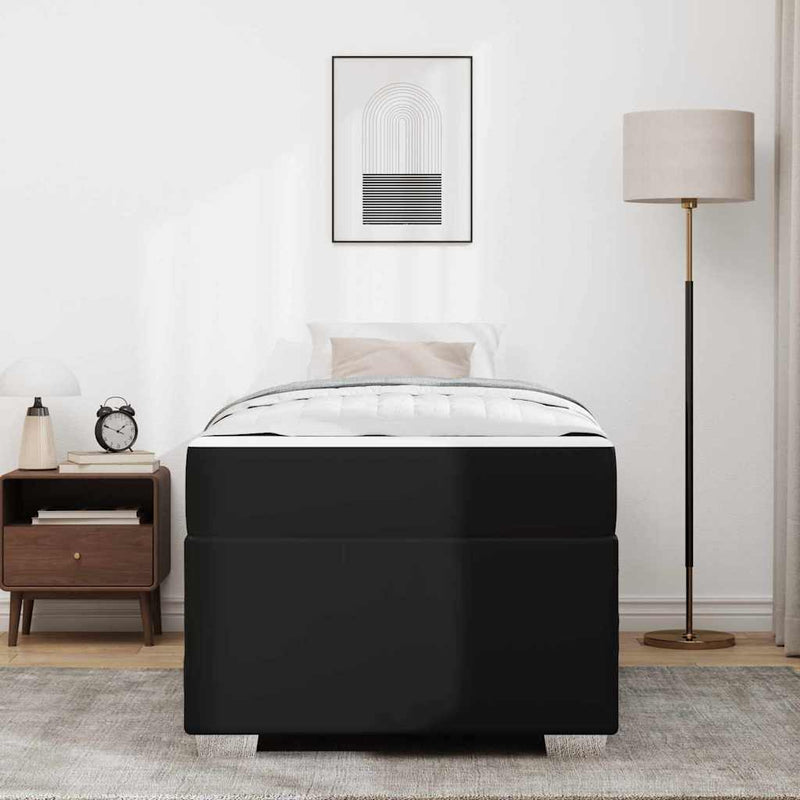vidaXL Bed Frame with Mattress Black 90 x 190 cm Fabric