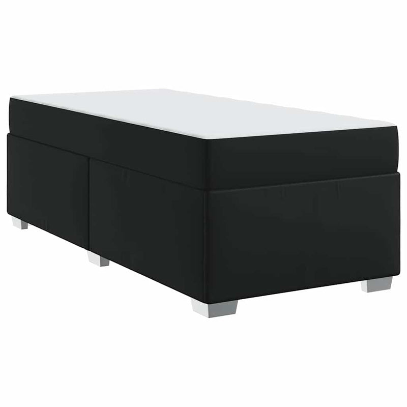vidaXL Bed Frame with Mattress Black 90 x 190 cm Fabric