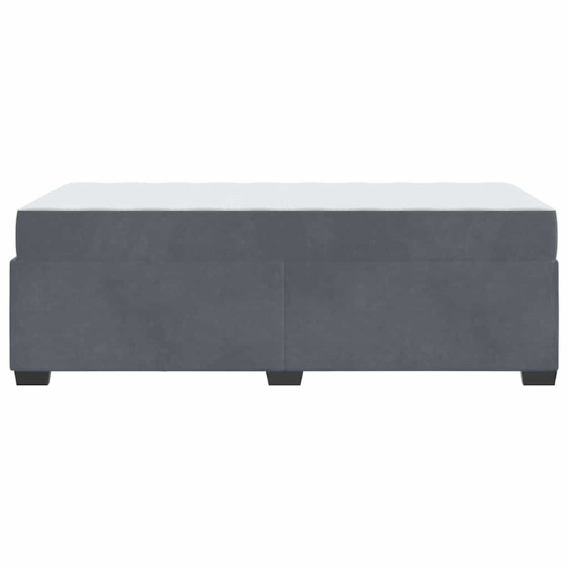 vidaXL Bed Frame with Mattress Dark grey 90 x 190 cm Velvet