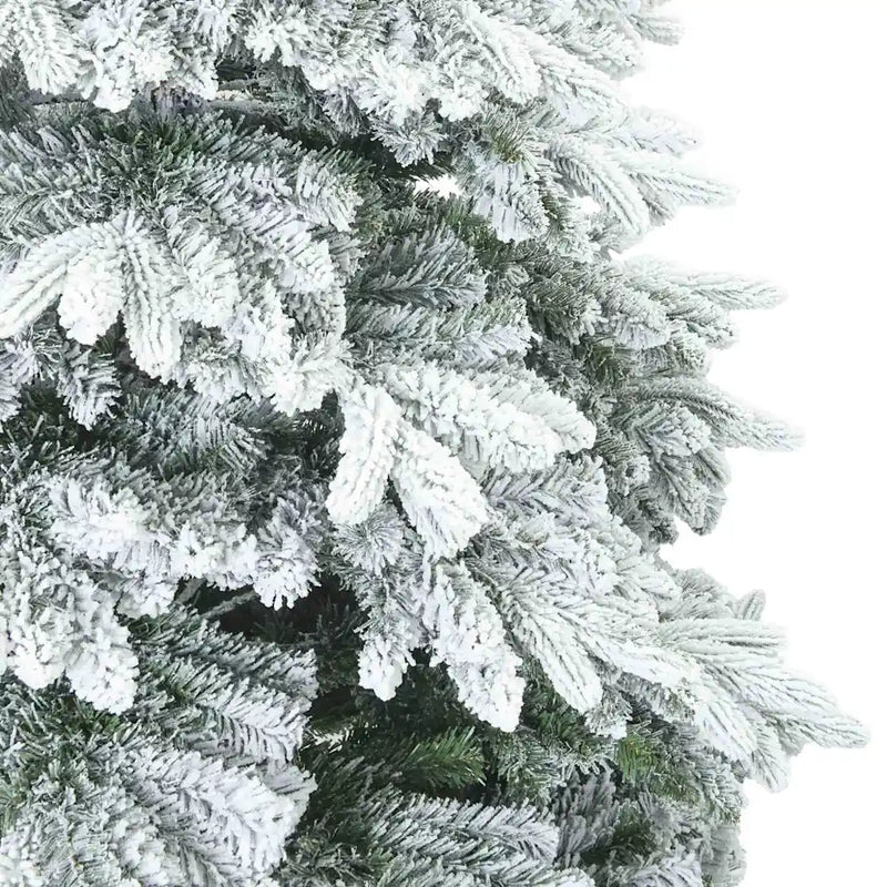 Artificial Hinged Christmas Tree Snow Flocked White 180 cm