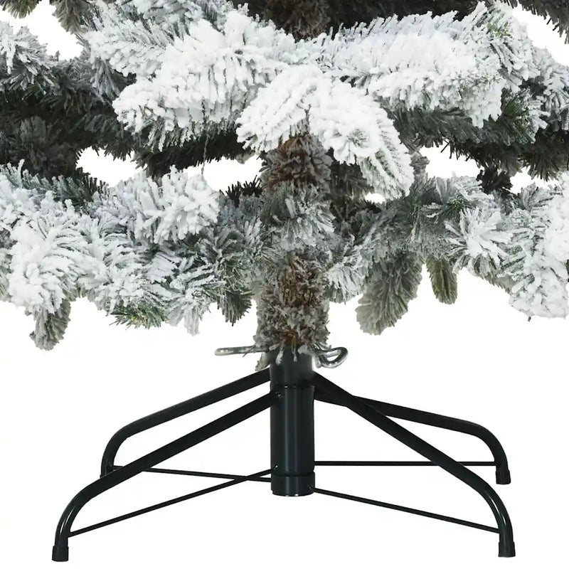 Artificial Hinged Christmas Tree Snow Flocked White 180 cm