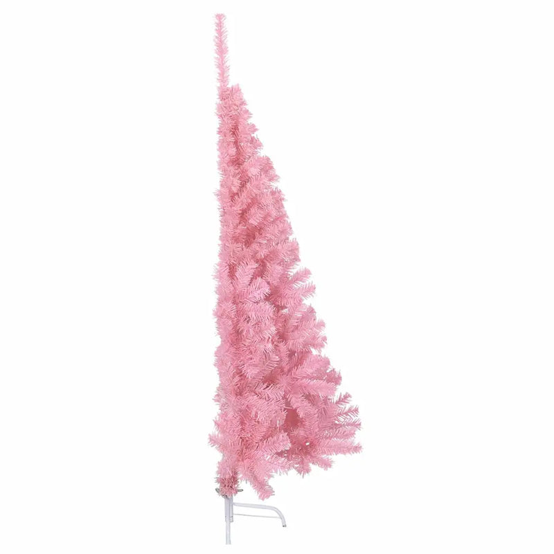Artificial Pre-lit Christmas Tree with 300 LEDs Pink 180 cm PVC