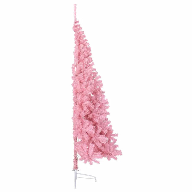 Artificial Pre-lit Christmas Tree with 300 LEDs Pink 240 cm PVC