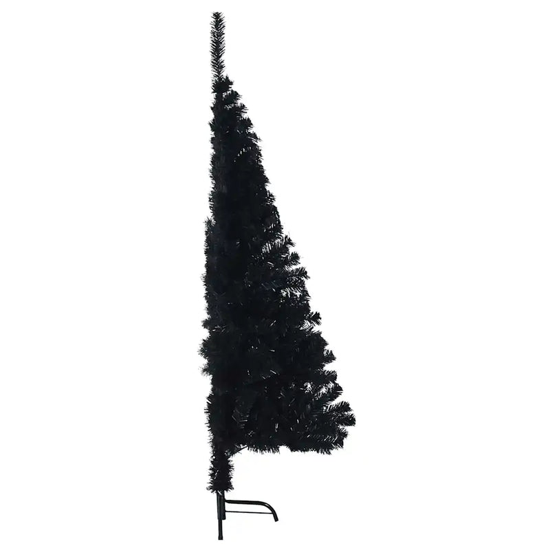 Artificial Pre-lit Christmas Tree Black 120 cm PVC