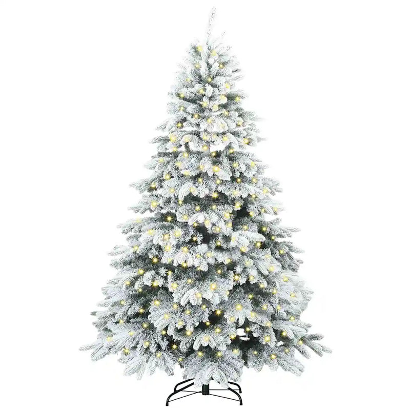 Artificial Christmas Tree with 300 LEDs White 180 cm PE and PVC
