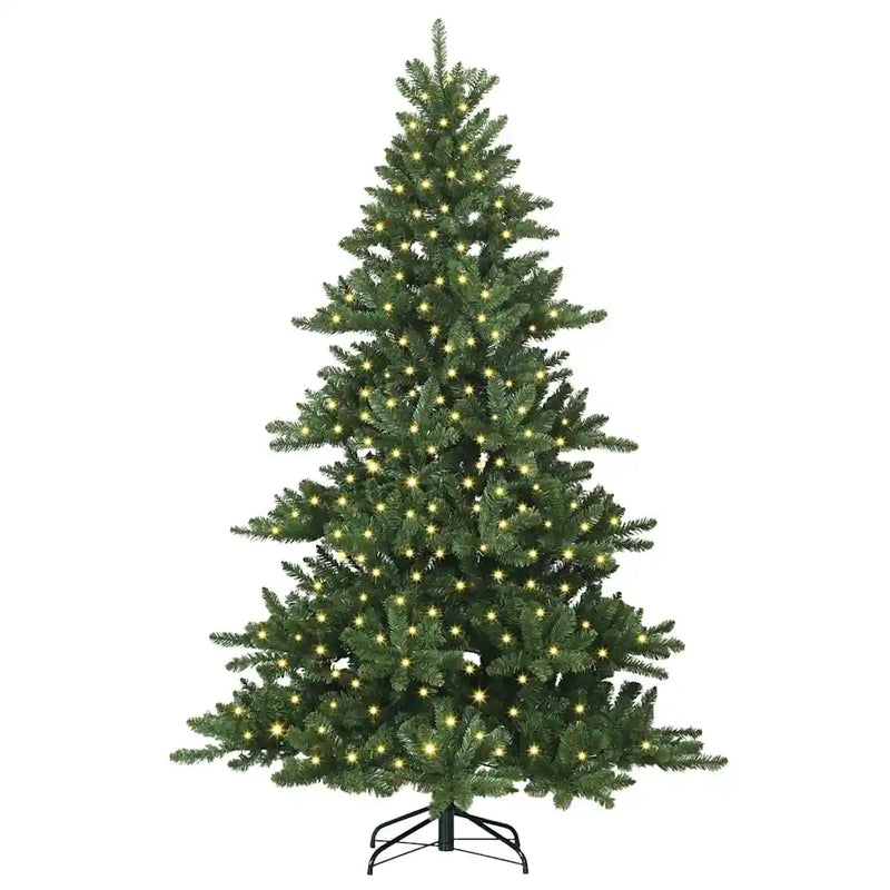 Artificial Hinged Christmas Tree Green 180 cm PVC and Steel